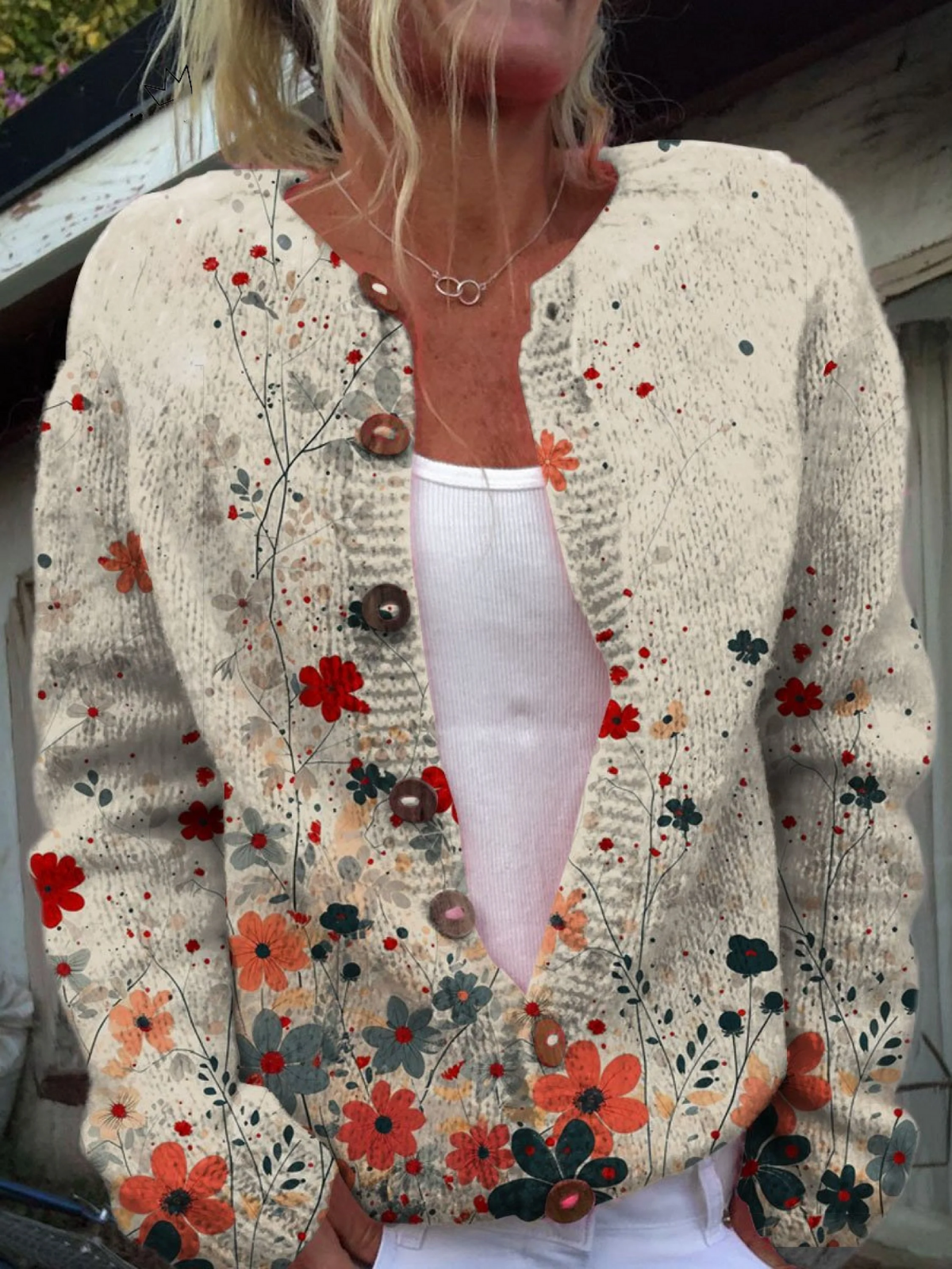 Sabrina™ | Cardigan fleuri vintage