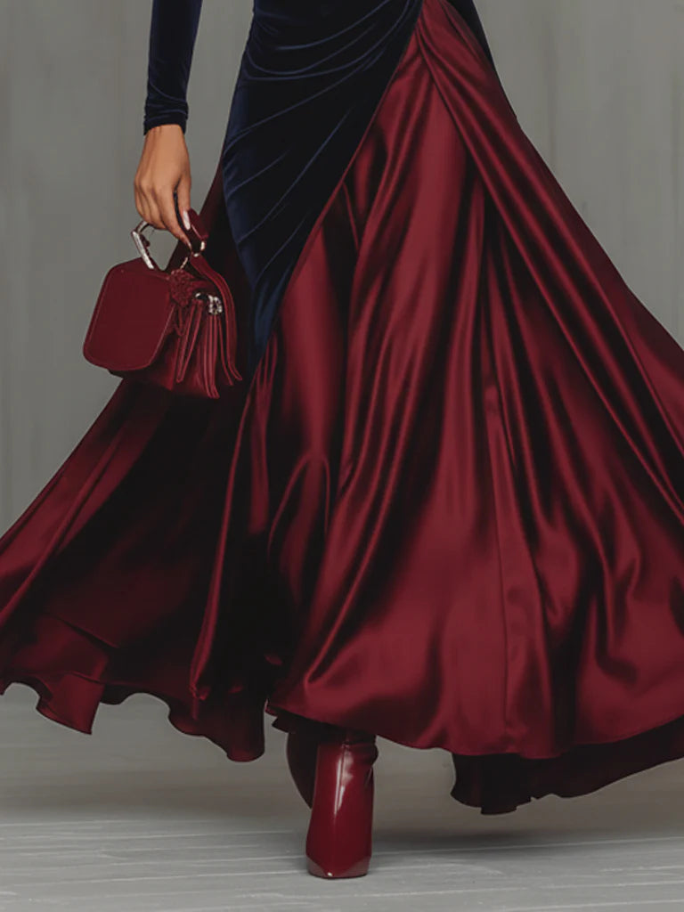 Cora | Robe longue bicolore