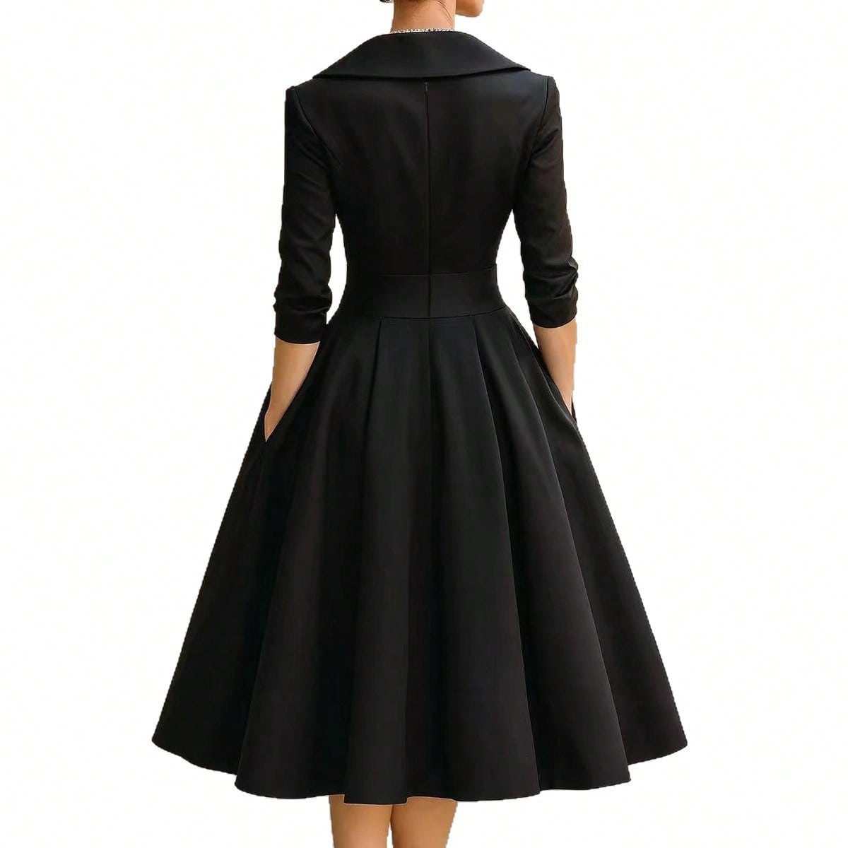 Adeline | Robe midi portefeuille à col châle