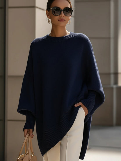 Élodie | Pull oversize drapé à large encolure