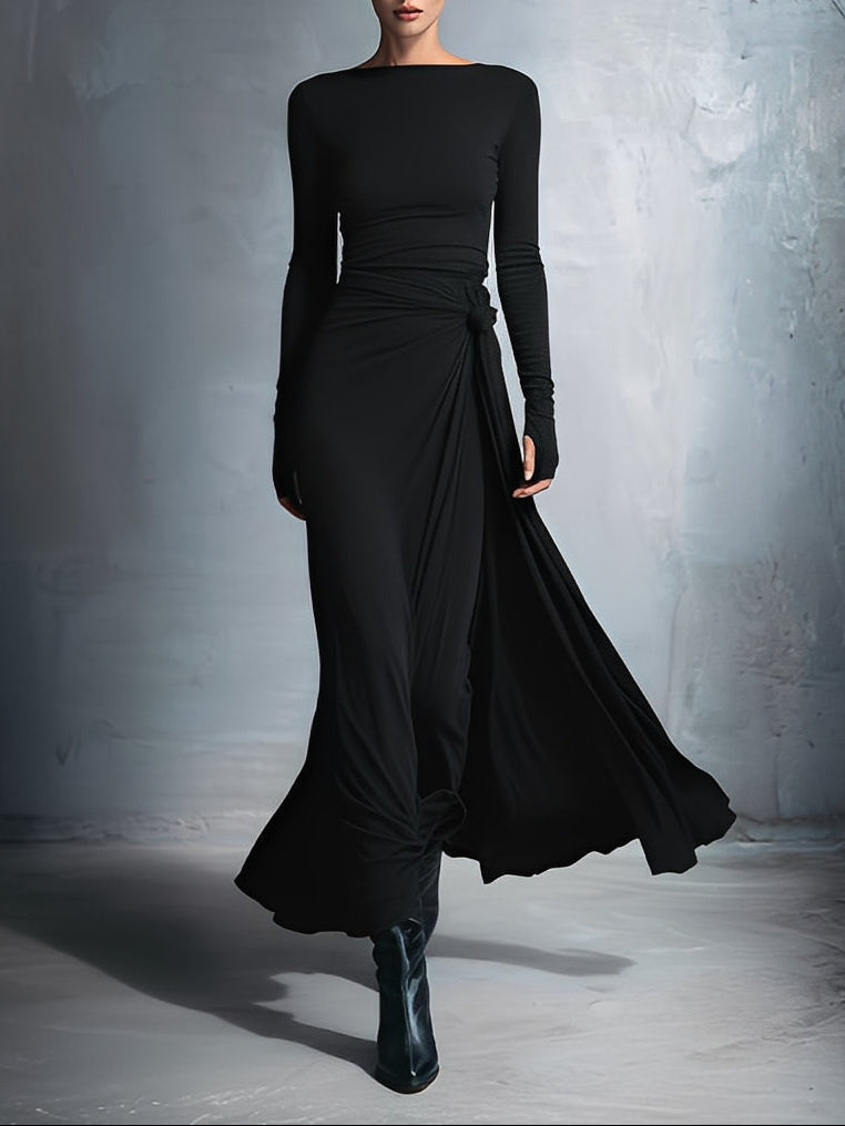 Océane | Robe longue à nouer sur le côté