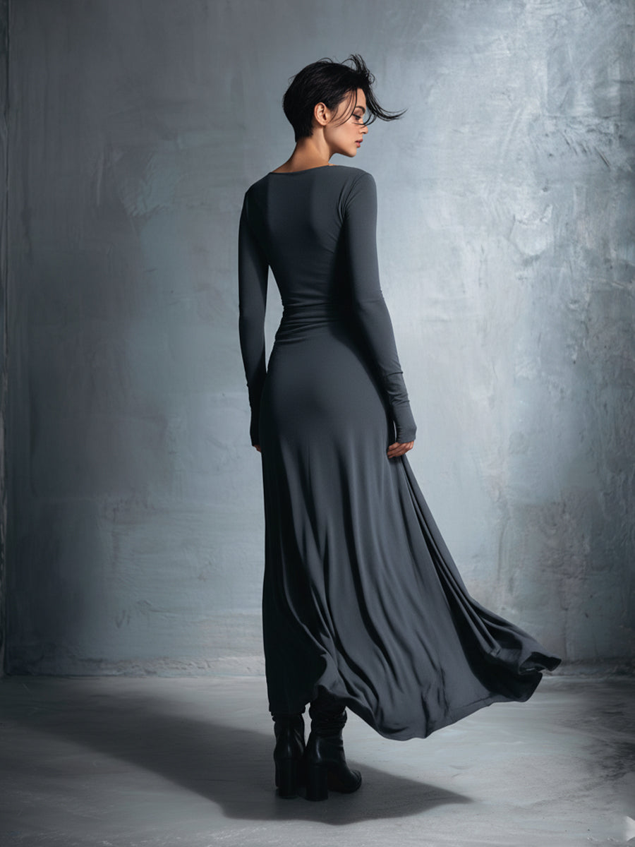 Océane | Robe longue à nouer sur le côté