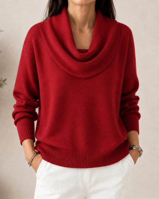 Caralina™ | Pull élégant en maille à col bénitier