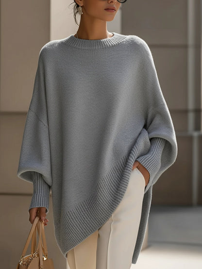 Élodie | Pull oversize drapé à large encolure