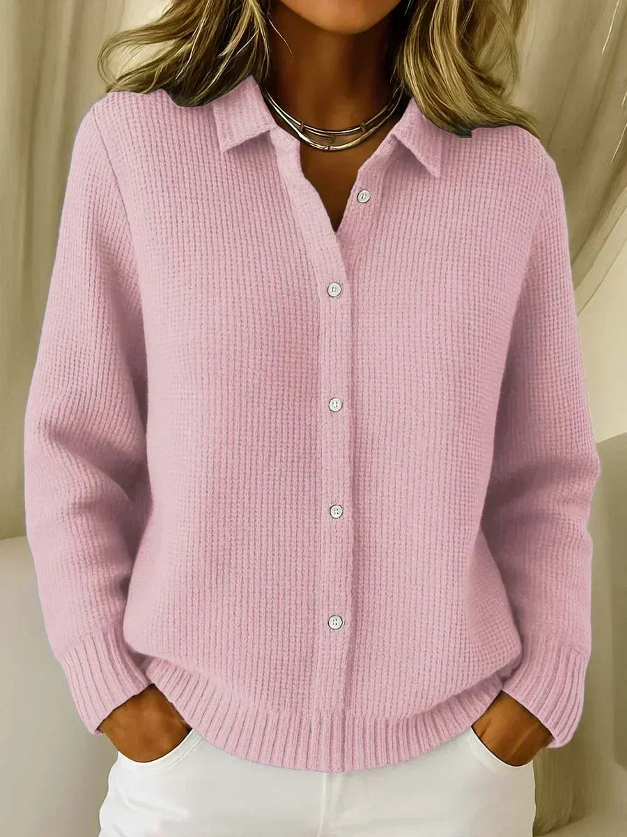 Camille™ | Cardigan boutonné en maille texturée