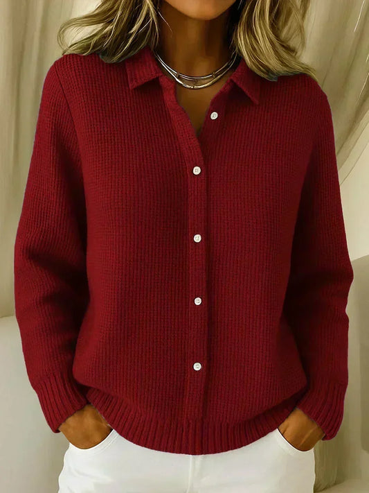 Camille™ | Cardigan boutonné en maille texturée