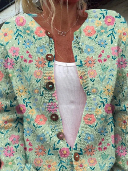 Faustine | Cardigan fleuri vintage pour femme