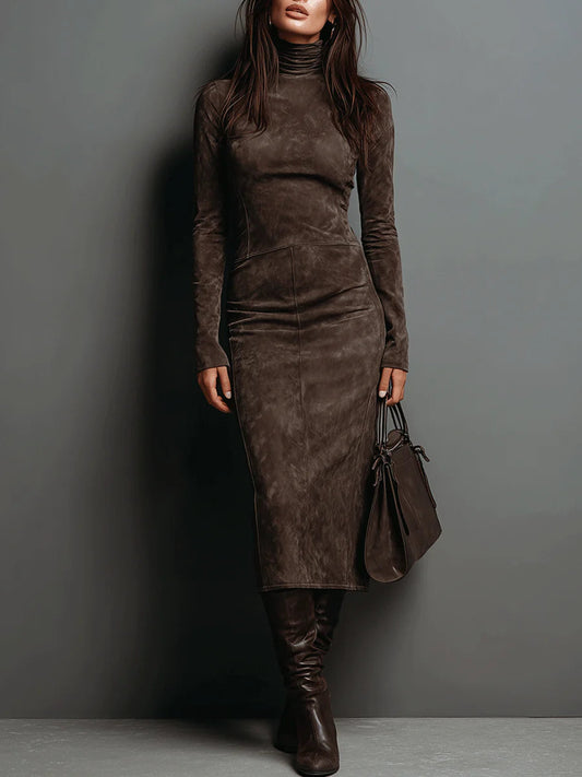 Diana | Long Brown Midi Dress