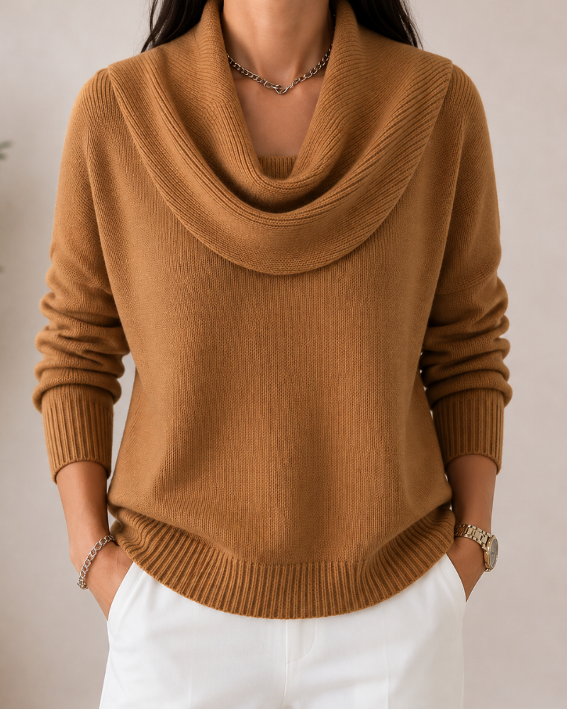 Caralina™ | Pull élégant en maille à col bénitier