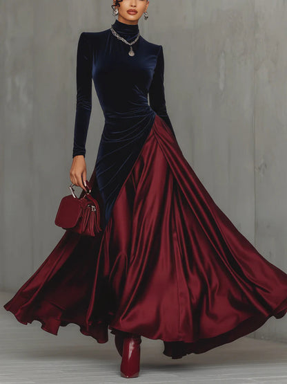 Cora | Robe longue bicolore