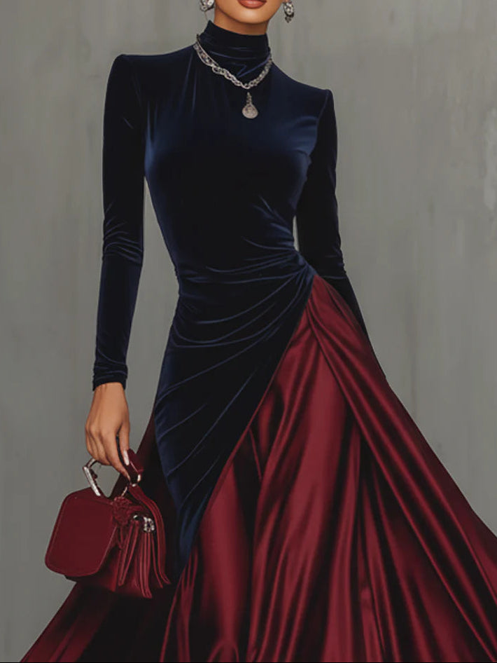 Cora | Robe longue bicolore