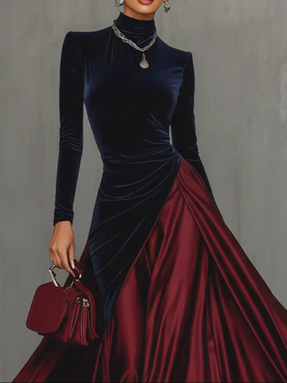 Cora | Robe longue bicolore