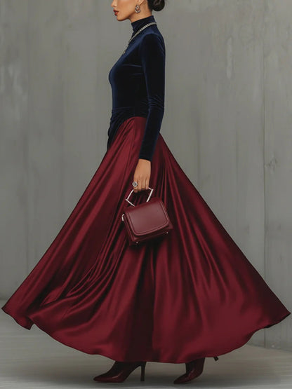 Cora | Robe longue bicolore