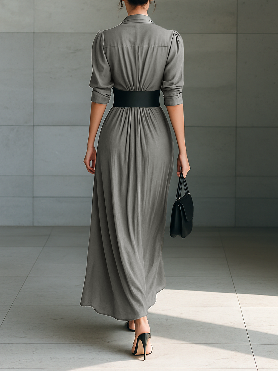Pearl | Robe longue plissée