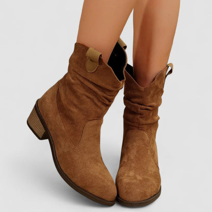 Apolline | Bottes souples en daim avec soutien de la voûte plantaire