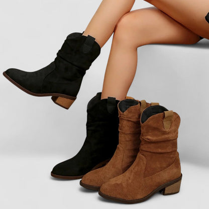 Apolline | Bottes souples en daim avec soutien de la voûte plantaire