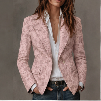 Kathleen | Blazer ajusté en jacquard à motif cachemire