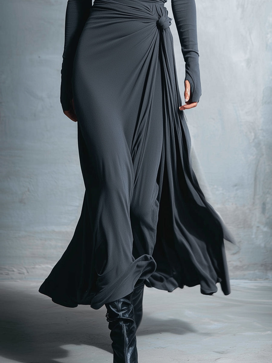 Océane | Robe longue à nouer sur le côté