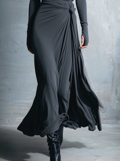 Océane | Robe longue à nouer sur le côté