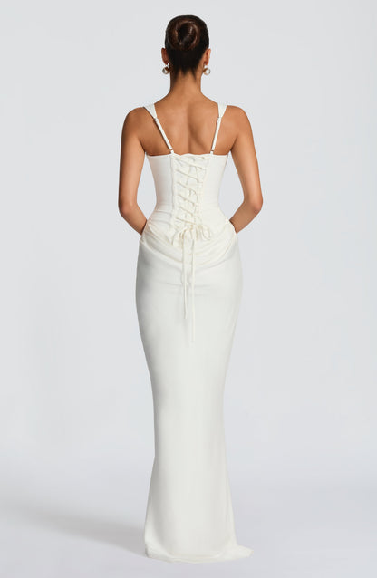 Irene | Robe longue à col carré