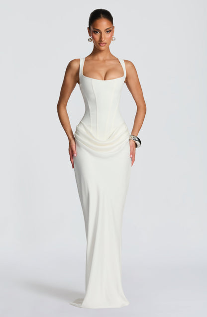 Irene | Robe longue à col carré