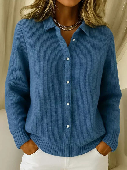 Camille™ | Cardigan boutonné en maille texturée