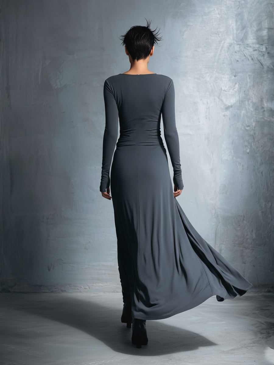 Océane | Robe longue à nouer sur le côté