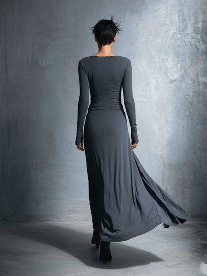 Océane | Robe longue à nouer sur le côté