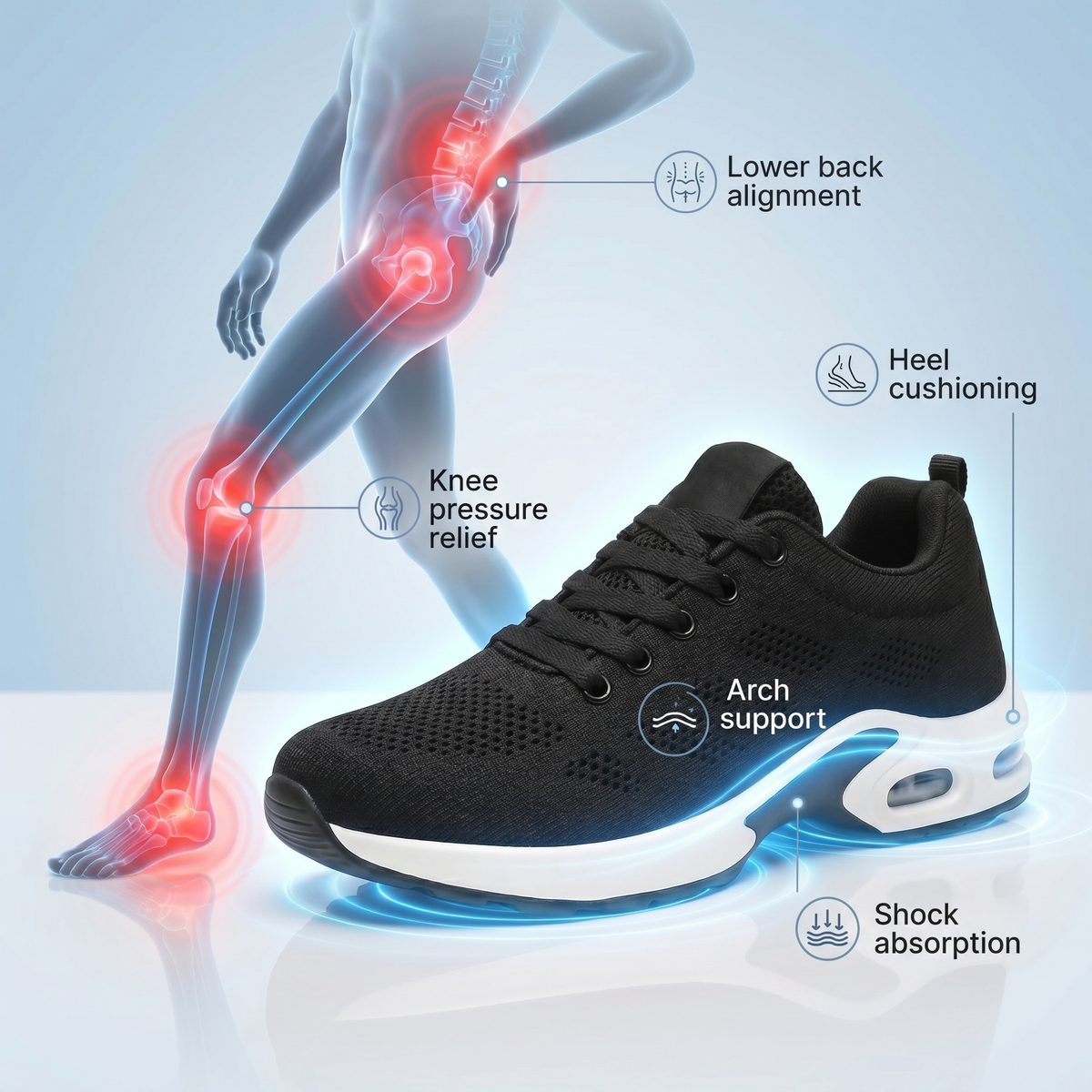 Hope - Chaussures rembourrées pour les journées de 12 heures