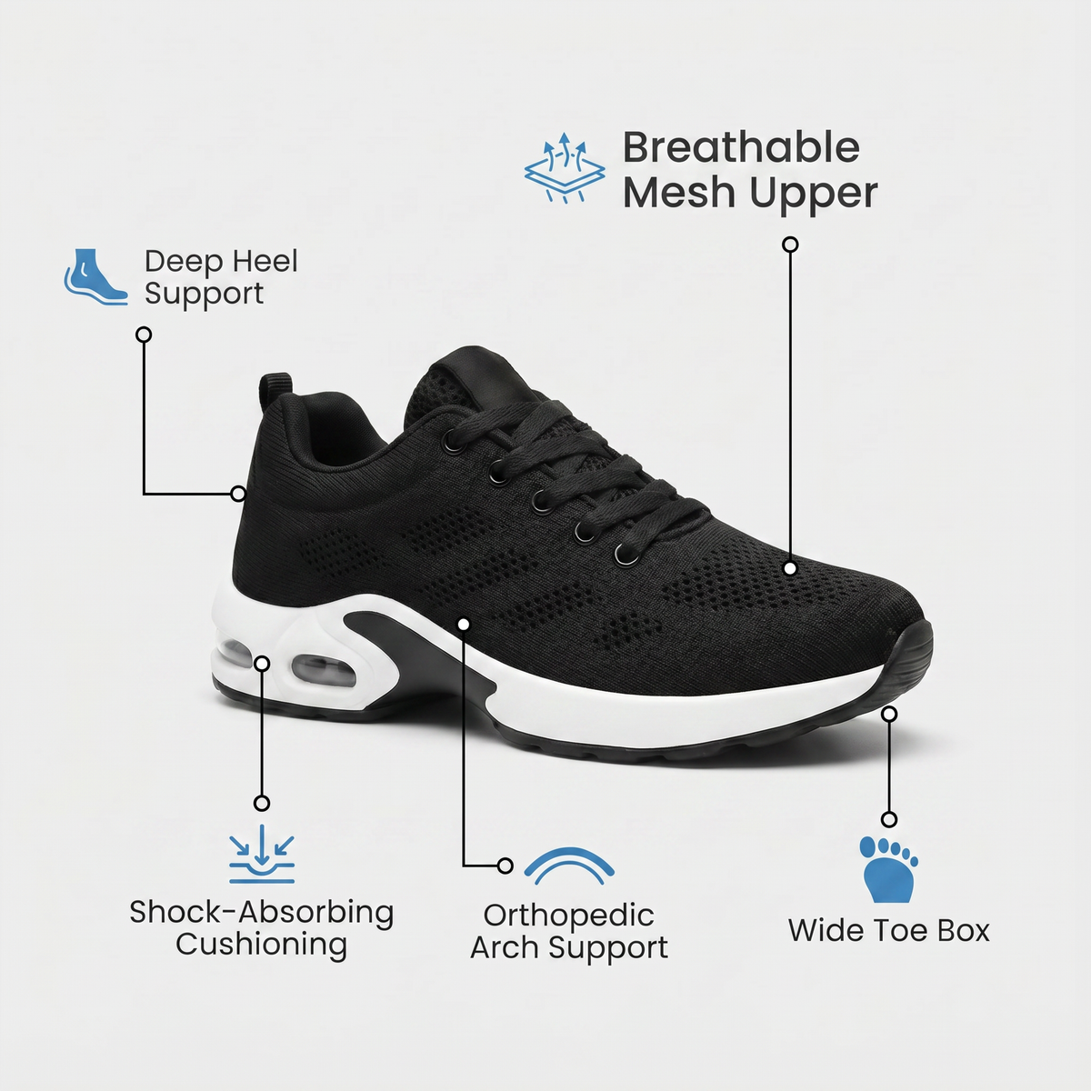 Hope - Chaussures rembourrées pour les journées de 12 heures