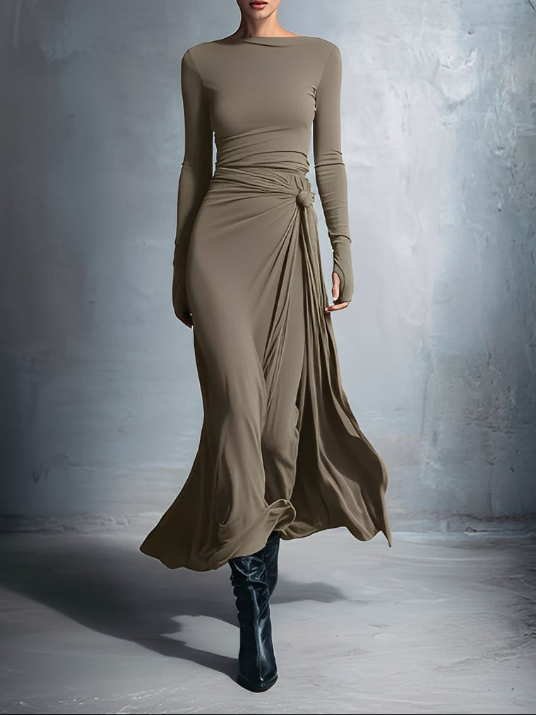 Océane | Robe longue à nouer sur le côté
