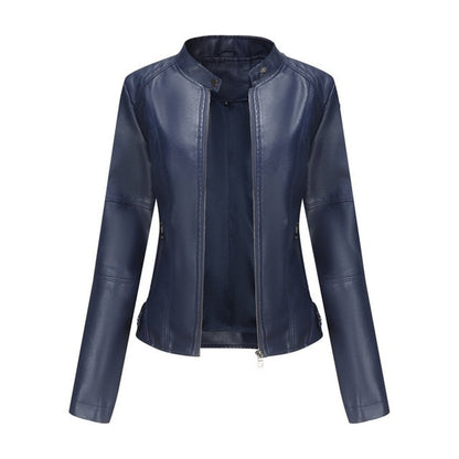 Helen | Veste motarde raffinée à col montant