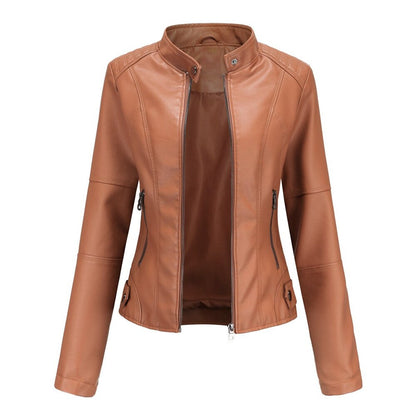 Helen | Veste motarde raffinée à col montant
